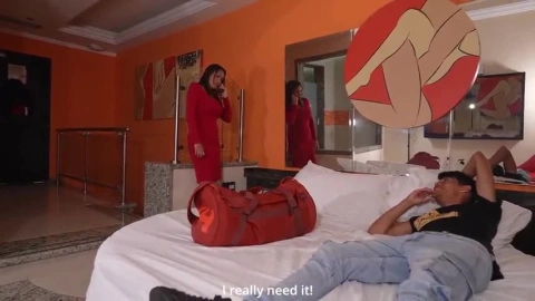 Step-son & Dad - Hotel Bed Sharing